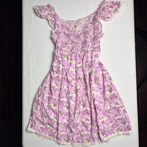 Selfie Floral CottageCore Mini Dress-Small